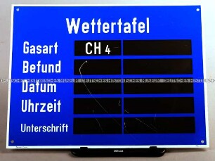 Hinweisschild: Wettertafel