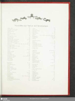 Verzeichnis der Namen und Benennungen