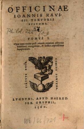 Officinae Ioannis Ravisii Textoris Epitome, 1