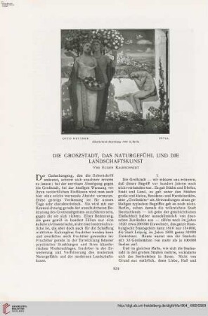 20: Die Groszstadt, das Naturgefühl und die Landschaftskunst, [1]