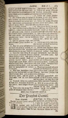 Der Prophet Daniel. - Der Prophet Hosea.