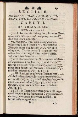 Caput I. De Triangulis. Definitiones.