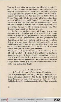 St. Katharinen. Pfarrkirche der reformierten Gemeinde