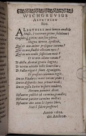 Wichgrevius Aleutnero Suo