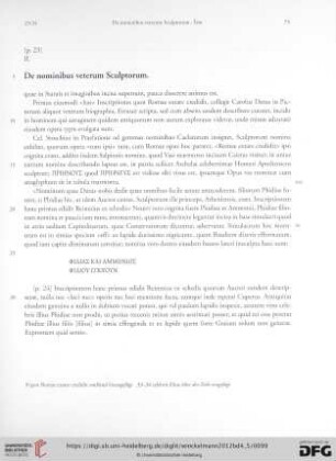 De nominibus veterum Sculptorum