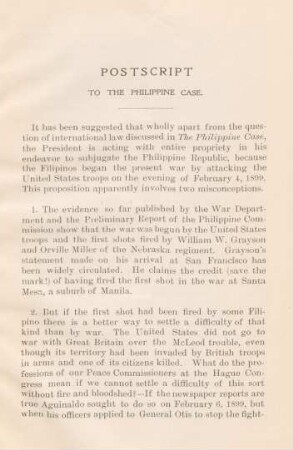 Postscript to the Philippine Case