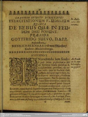 Quarta De Rebus Quae In Feudum Dari Possunt