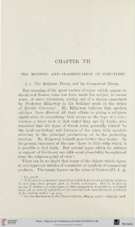 Chapter VII: The Meaning and Classification of Coin-Types