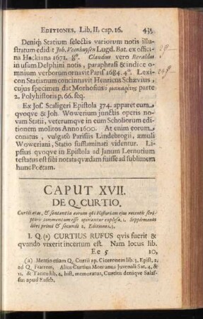 Caput XVII. De Q. Curtio