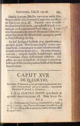 Caput XVII. De Q. Curtio
