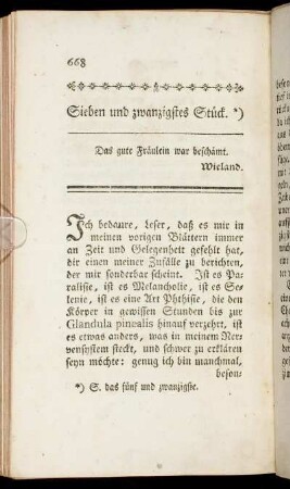 Sieben und zwanzigstes Stück.