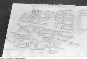 Dresden. Stadtmodell: Modell des Zentrums Dresdens in den Wiederaufbauvorstellungen vom Stadtarchitekten Kurt W. Leucht, 1952