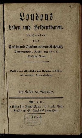 Loudons Leben und Heldenthaten