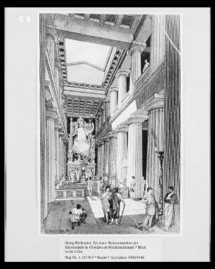 Rekonstruktion des Zeustempels in Olympia als Hypäthraltempel