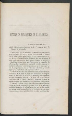 Oficina de Estadística de la Provincia