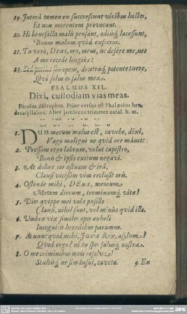 Psalmus XIL. Dixi, custodiam vias meas