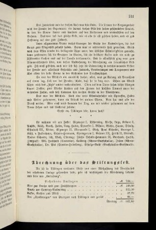 731-732, Abrechnung über das Siftungsfest