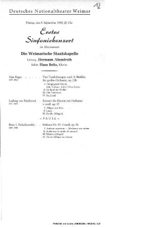 Erstes Sinfoniekonzert