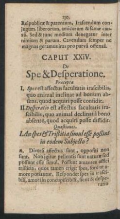 Caput XXiV. De Spe & Desperatione