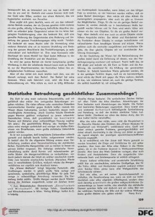 8: Statistische Betrachtung geschichtlicher Zusammenhänge