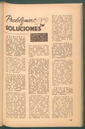 Problemas y soluciones : Problemas y soluciones