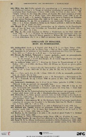 Genealogie en Heraldik: Munt- en Penningkunde (Nr. 628-789)