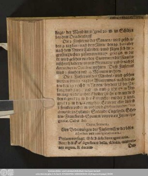 Caput Sextum. Von Bedeutungen der Finsternissen/ der bösen Aspecten und configurationum.