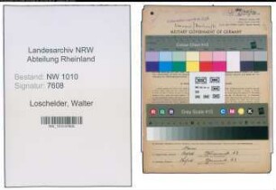 Entnazifizierung Walter Loschelder , geb. 24.07.1900 (Malermeister)
