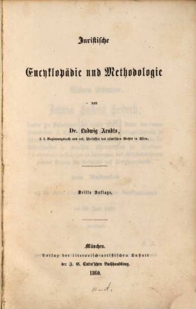 Juristische Encyklopädie und Methodologie
