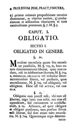 Caput. I. Obligatio.