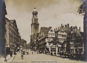 "Hohlerweg mit der Michaeliskirche" aus der "St. Michaelis Gedächtnismappe"