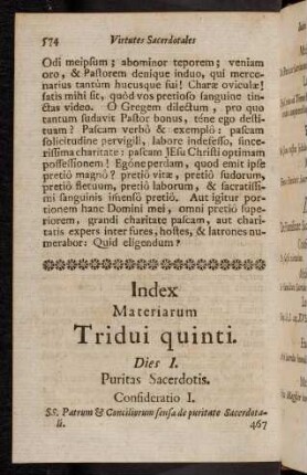 574-576, Index Materiarum Tridui quinti