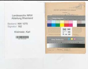 Entnazifizierung Karl Kreimeier , geb. 24.02.1909 (Kassenangestellter)
