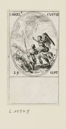 September - Schutzengel, Blatt 87 der Folge "Les images de tous les saincts et saintes de l'année"