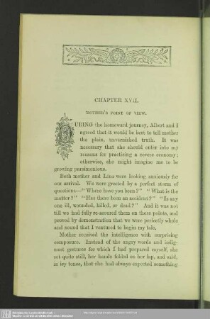 Chapter XVII. Mother´s Point Of View