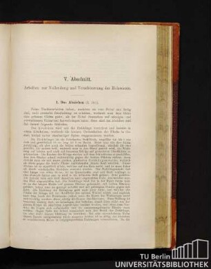V. Abschnitt. Arbeiten zur Vollendung und Verschönerung der Holzwaren.