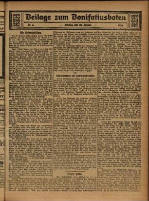Zweite Ausgabe vom Sonntag, den 30. Januar 1916.