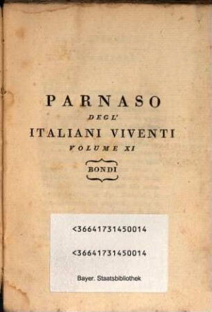Poesie Di Clemente Bondi Parmigiano, 1