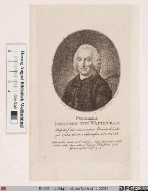 Bildnis Johannes Baron von Watteville (eig. Johann Michael Langguth)