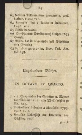 Ungebundene Bücher.