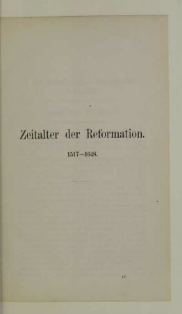 Zeitalter der Reformation 1517-1648