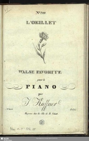 L' Oeillet : Walse favorite pour le Piano