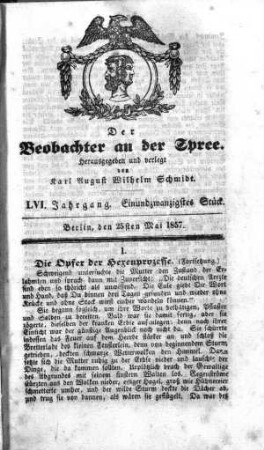 21. Stueck, 25. Mai 1857