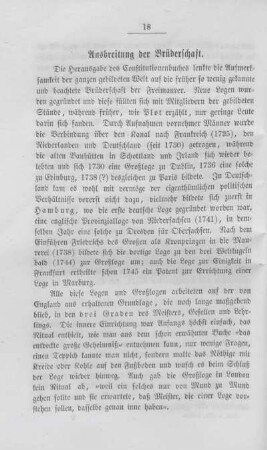 Ausbreitung der Brüderschaft.