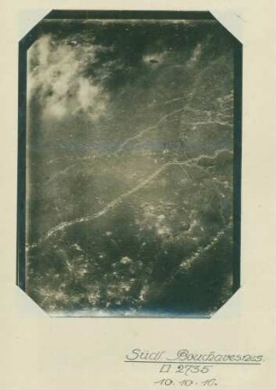 Foto des Geländes südlich von Bouchavesnes (Luftbild)