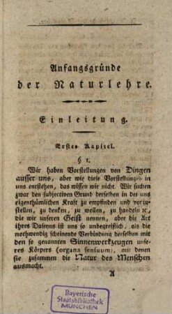 Anfangsgründe der Naturlehre : zum Behuf der Vorlesungen über die Experimental-Physik