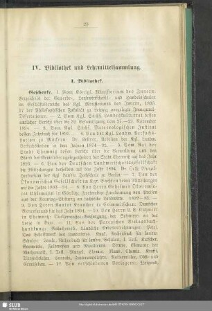 IV. Bibliothek und Lehrmittelsammlung