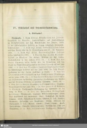IV. Bibliothek und Lehrmittelsammlung