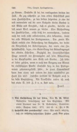 646-649 [Rezension] Allies, T. W., Eine Entscheidung für das Leben