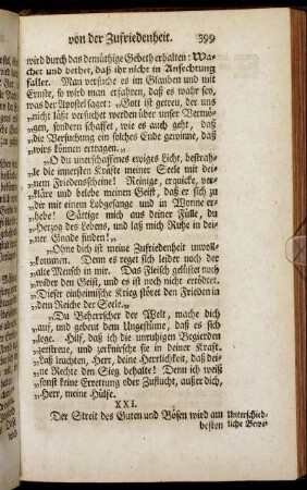 XXI. Unterschiedliche Bewegungen der Natur und Gnade.